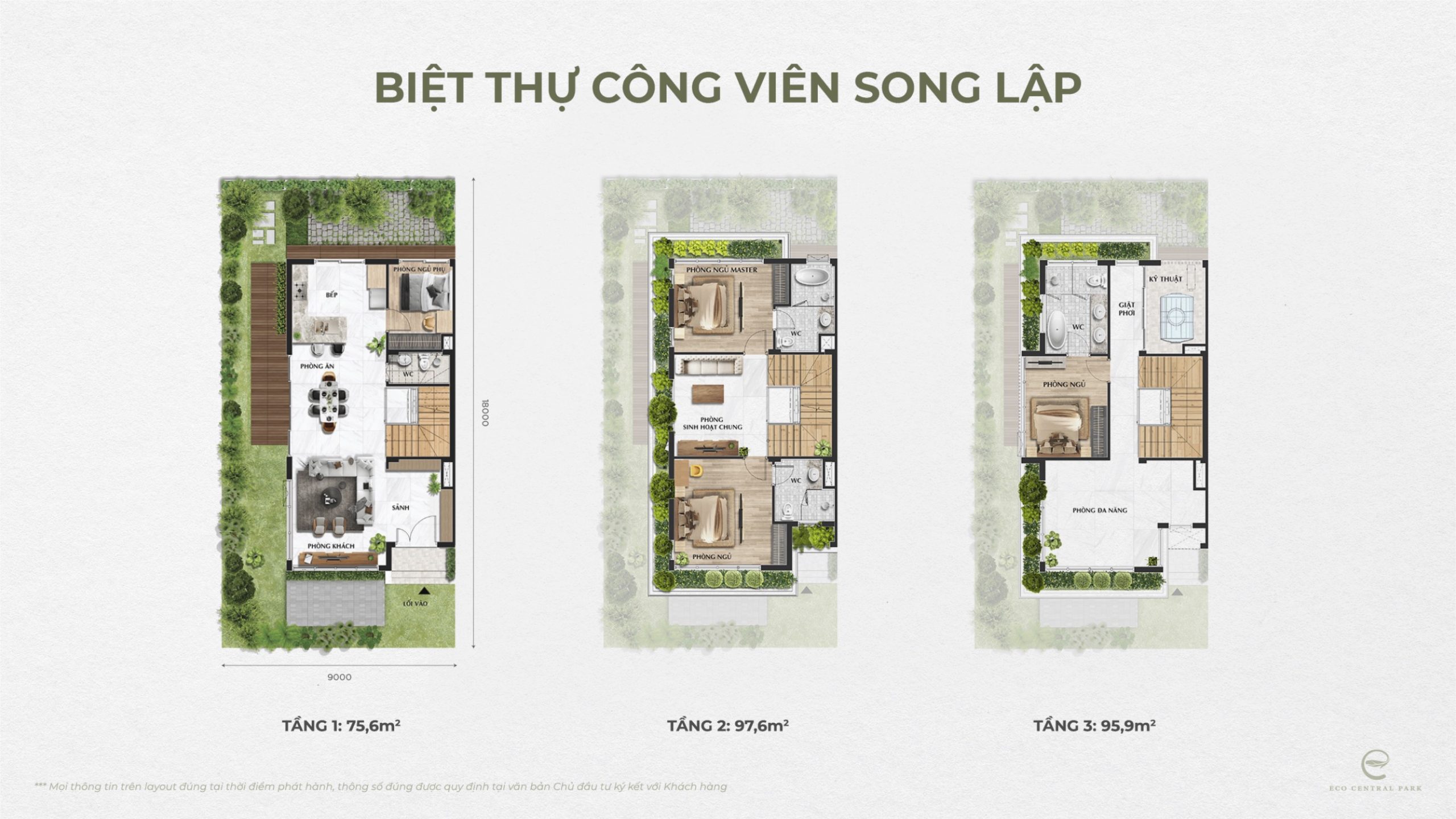 biệt thự song lập Eco Central Park