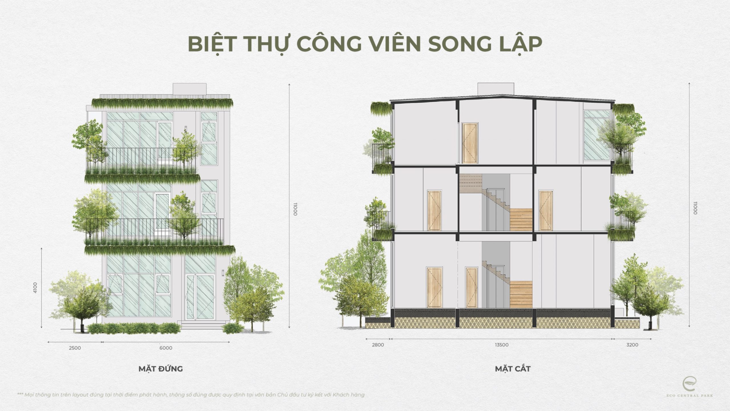 biệt thự song lập Eco Central Park